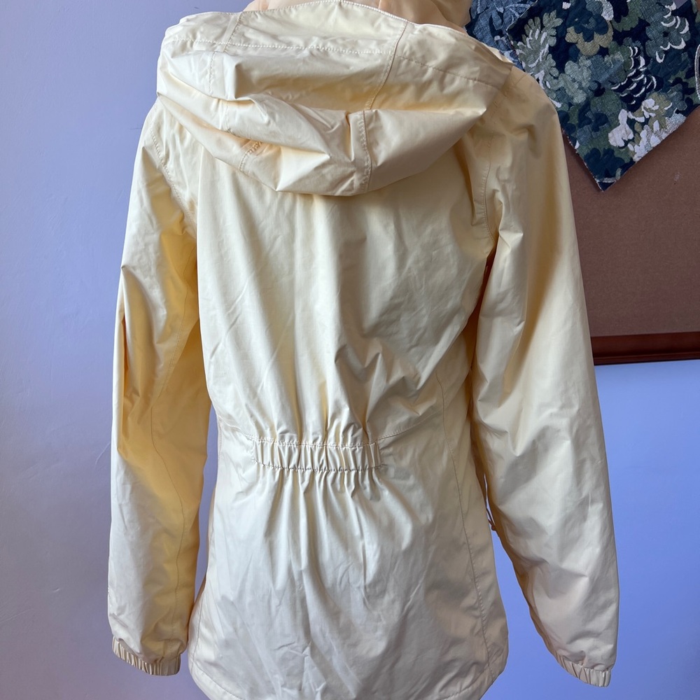 North Face Cream Yellow Rain Jacket XS